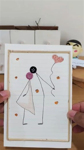 diy couple romantisss bangett🤩 diy sepasang kekasih dr kancing❤ #kreasi #diymainan #mainananak