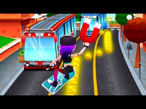 Subway Bus Rush Runner - Hip-Hop Katie Endless Run with skateboard - King Kong Brake jail Chase