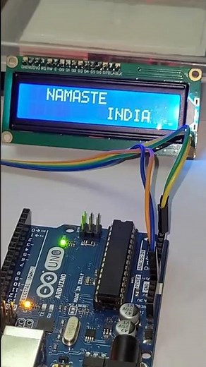 Arduino Uno with i2c lcd display communication.#shortsfeed #shorts #viral #ytshorts