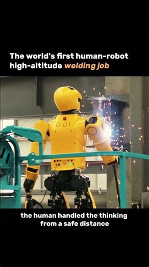 The world's first human robot high altitude welding job
