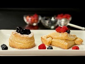 So crispy and flaky! Homemade Puff Pastry, just 4 ingredients.