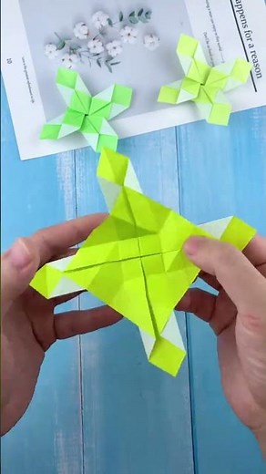 A few simple steps to make a fun rotating aircraft origami handmade