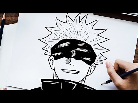 How to draw Satoru Gojo from jujutsu kaisen - como dibujar a satoru gojo