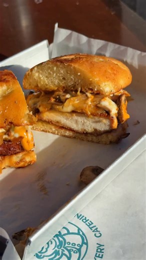 NEW MENU ITEM ALERT 🚨Meet your latest obsession: the Chicken Parm Sandwich 🔥 Straight from the grill to your hands. Tender chicken, roasted veggies, cheese, and our signature sauce stacked on a savoury Onion Bun. Comment a “yes please” if you can smell it through the screen 😜 . . . #whatabageI #freshlybakeddaily #chickenparmsandwich | What A Bagel