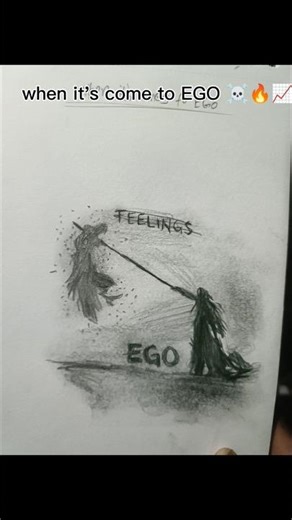 Ego is more important to you than feelings📈☠️🔥#sketch #shorts #ego #charcoal #og #youtubeshorts