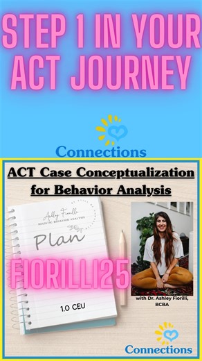 DO THIS before starting ACT as an intervention with your clients! Learn more about ACT Case Conceptualization in the full event! Save 25% at checkout with code FIORILLI25 through July, 2025. https://connections-behavior.com/on-demand/fiorilli-act-cc/ | Connections Behavior Continuing Education and Professional Development | Facebook
