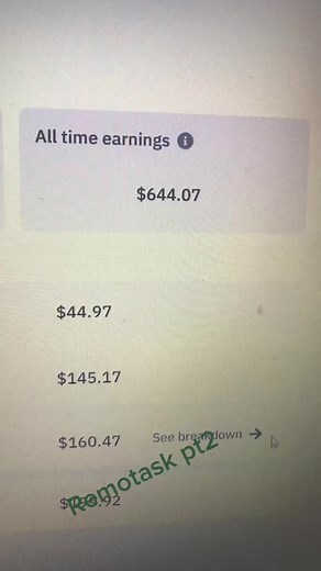 Remotask Project Earnings Over Time