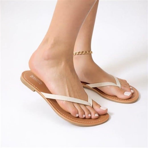 Aten - Brun & Beige flip-flops