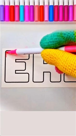 ERIKA – Satisfying ASMR Coloring ❤️💙🎨 #asmr #satisfying #pagliascoloring #relaxing #lettering #name