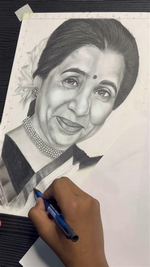 Asha Didi Realistic Pencil Sketch ✏️ | Portrait Drawing | Artist Anmol#art #sketch #shorts #artwork