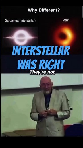 Interstellar’s Black Hole vs The Real Black Hole 🌌 #interstellar #blackhole #space #physics #shorts