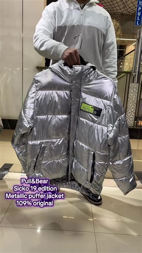 Pull&Bear sicko19 edition metallic puffer jacket #pullandbear #original #trending #fyp #ootd