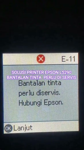BANTALAN TINTA PERLU DI SERVIS PRINTER EPSON L5290 #printer #epson #tutorial