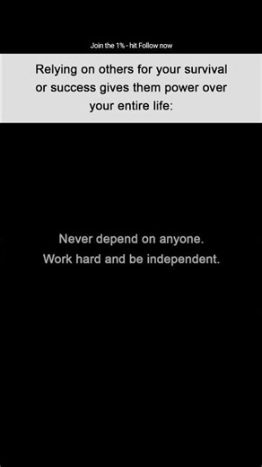 The Power of Independence 🦅 | Depend on Yourself #Shorts