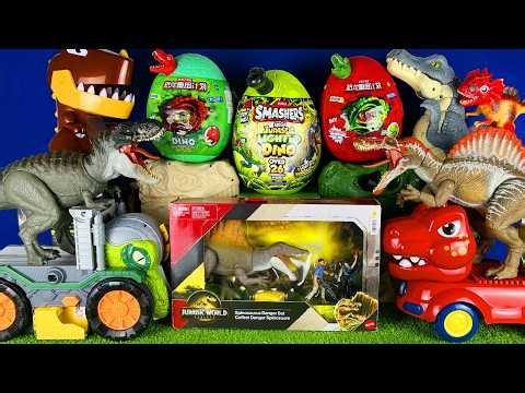 Jurassic World Unboxing Review Asmr Dinosaur T-rex Triceratops Spinosaurus Playset Surprise Dino Egg