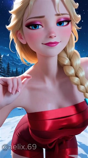 Aelix on Instagram: "Elsa from Frozen is dancing in gift wrap 😍 #animation #dance #christmas #elsa"