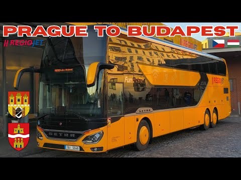 From PRAGUE 🇨🇿 to BUDAPEST 🇭🇺 by RegioJet comfortable bus