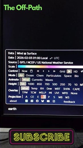 Watch the Earth breathe. 🌬️ #theoffpath #nullschool #earthmap #usefulwebsites #science #nature #ai