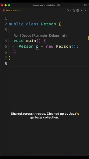 Java Memory Explained: Stack vs Heap in 60 Seconds 🚀 #java #javaprogramming #yotubeshorts