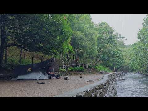 SOLO CAMPING Under Heavy Rain and Typhoon Opong at Camp Awol