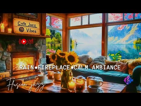🔥Soft Jazz + Fireplace Crackling & Coffee Pouring ASMR – Minimal Music, Maximum Relaxation