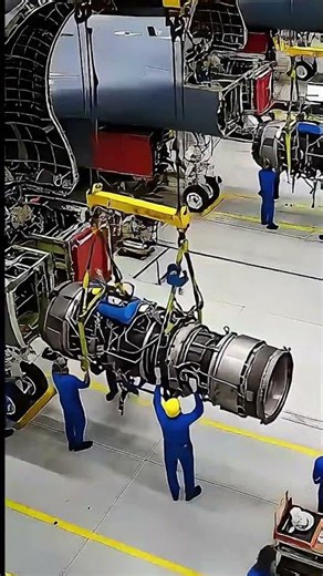 Building powerful jet engines! Incredible#jetengine #manufacturing #aerospace #shorts #mustwatch
