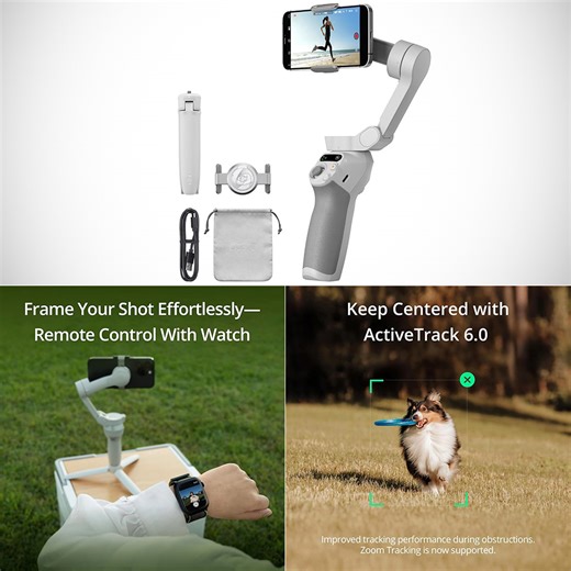 DJI Osmo Mobile SE Gimbal Helps Your Smartphone Achieve Buttery Smooth Footage for $58