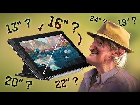 16 INCHES: The BEST SIZE of a graphics tablet with a SCREEN? Huion Kamvas Pro 16 Review