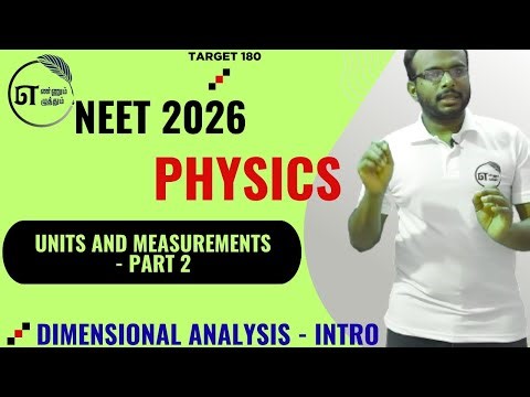 "Units & Measurements – Dimensional Analysis Explained Simply! - Part 2 | NEET 2026 Physics