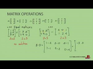 MATRIX ALGEBRA: EXAMPLES IN MATRIX OPERATIONS