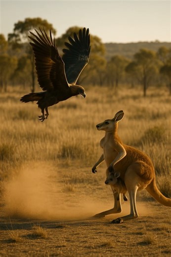 Eagle vs Kangaroo: Incredible Wildlife Battle #wildlife #animalfight #animals #animalattacks #eagle