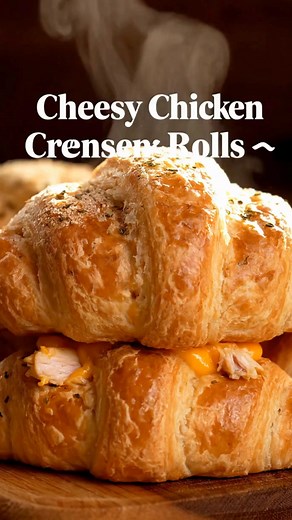 Cheesy Chicken Crescent Rolls (Quick Family Dinner) Flaky golden crescent rolls packed with creamy shredded chicken and melted cheese — baked to bubbly perfection. These are the perfect quick dinner, appetizer, or kid-approved snack everyone will love! Recipe Details Prep Time: 10 minutes Cook Time: 15–18 minutes Total Time: 25–30 minutes Servings: 8 crescent rolls Ingredients For the Filling: 2 cups cooked shredded chicken (rotisserie or leftover) 4 oz (½ block) cream cheese, softened ½ cup shr