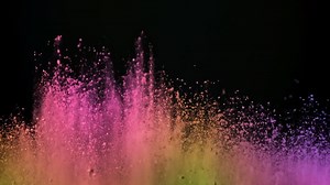 Holi festival. Colored powders fly up and fall down. Filmed on a high-speed camera at 1000 fps. High quality FullHD footage