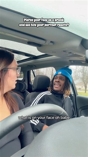 Piercing my entire face prank on my husband 🤣🤣🤣#funny #funnyvideo #scared #scarecam #scary #love