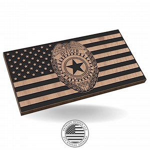 Police Officer Badge - Center Flag - SVG File for CNC, Laser, Vinyl Machines, and More. - Etsy