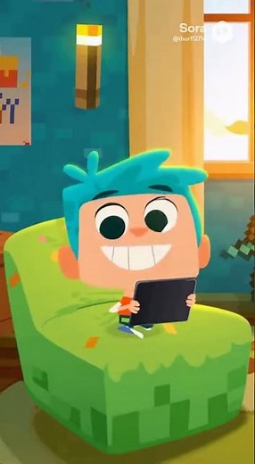 Arthur Play Minecraft in Playkids Explorer Sora AI