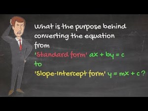 Converting Standard Form to Slope-Intercept Form