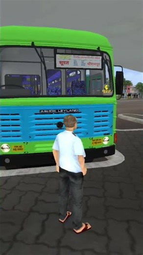 💚🇮🇳#सुरत- श्रीरामपुर # Kumbh mela Ashok Leyland BS4 msrtc indian Bus simulator bussi livey