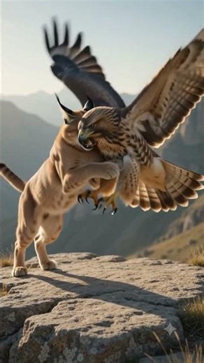 Lynx + Hawk hybrid 🐆🦅!!! #shortvideo #aivideo #aishorts #animals #fypシ #fypシ #ai #pets #mix #dog