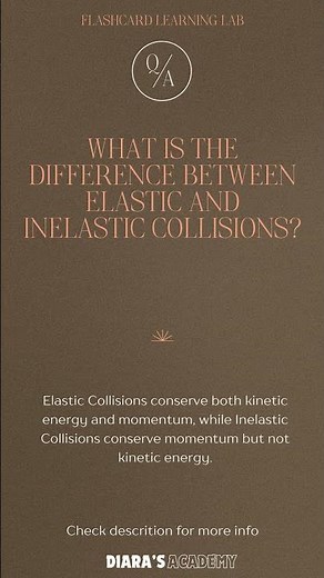 What is the difference between Elastic and Inelastic Collisions #quiz #learnphysics #physicsquiz