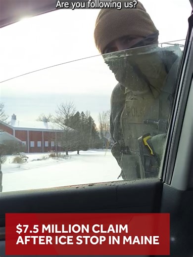 A South Portland man has filed a $7.5 million legal claim after a brief encounter with ICE in Scarborough. His attorney argues the stop violated his First Amendment rights. ICE says the man was impeding law enforcement. #immigration #ICE #Maine#Portland