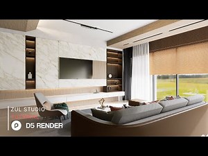 D5 Render realistic interior rendering tutorial | Living 61