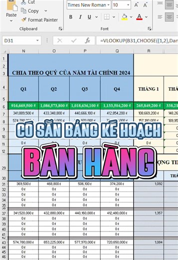 Lập bảng kế hoạch dễ dàng với 68 biểu mẫu Excel ứng dụng văn phòng #daotaotinhoc #tinhocvanphong #excel #sachexcel