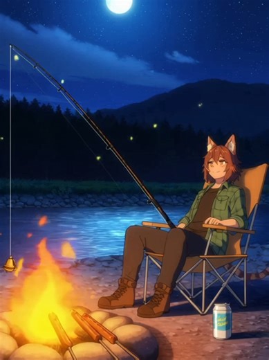 Gone Fishing #catgirl #kawaii #waifu #anime #foryoupage