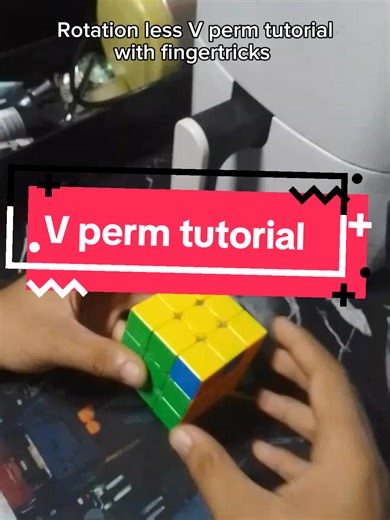 V Perm Algorithm and Finger Tricks Tutorial for Rubik's Cube