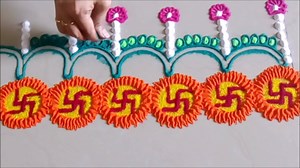 9M views · 488K reactions | Swastik Border Rangoli Design Using Bangles. | Shital Mahajan - Art | Facebook