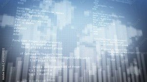 Program code moving on a computer screen. B&W, multicolored. 4 videos in 1 file. Loopable. More options in my portfolio.