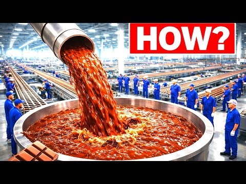 HOW Do Cocoa Beans Turn Into Chocolate? (This Factory Is Massive)