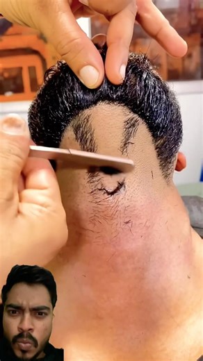 Omg this trick 🤯 #hairstyle #haircut #hair #short #shorts #trending #salon #beard #youtubeshorts