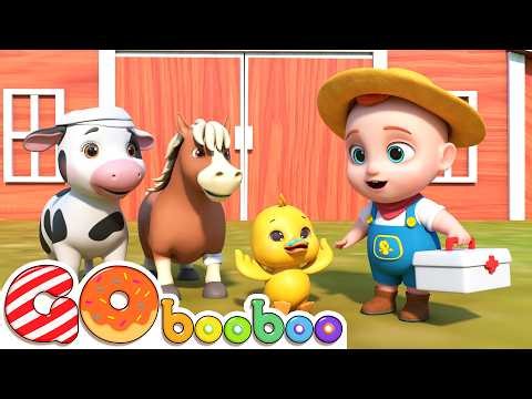 Boo Boo Song (Farm Animals Version) | Baby Helps Animals! | GoBooBoo Kids Songs & Nursery Rhymes